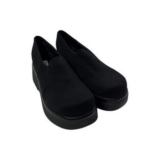 Steve Madden 90s Y2K Vintage Black Grunge Chunky Platform Slip On Loafer Size 8
